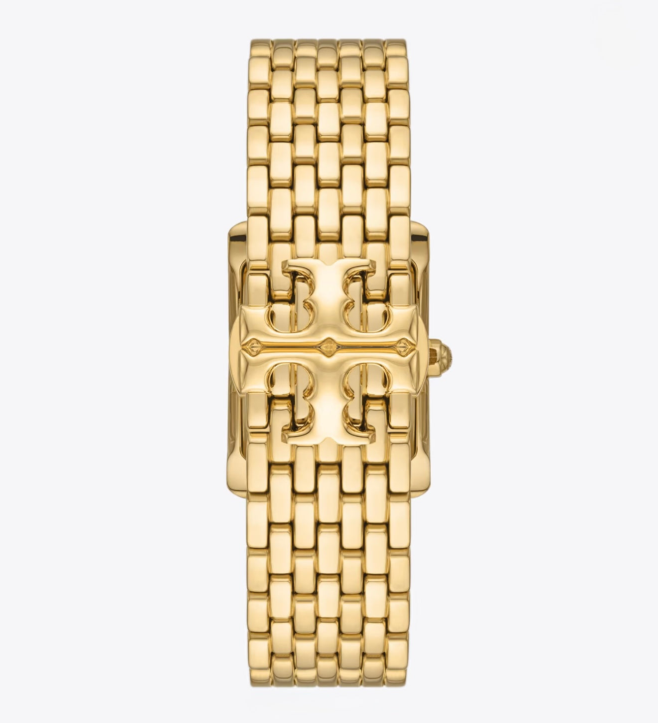 Tory Burch Eleanor Geometric Case - Clean Ivory Dial & Signature Logo (Gold-Tone)