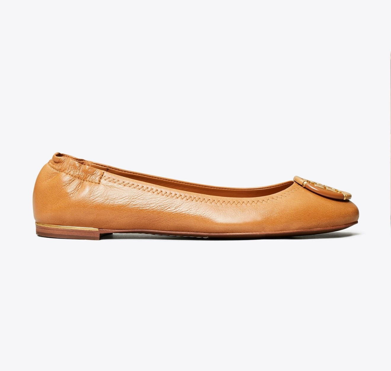 Tory Burch Multi Logo Ballet Flats Tan
