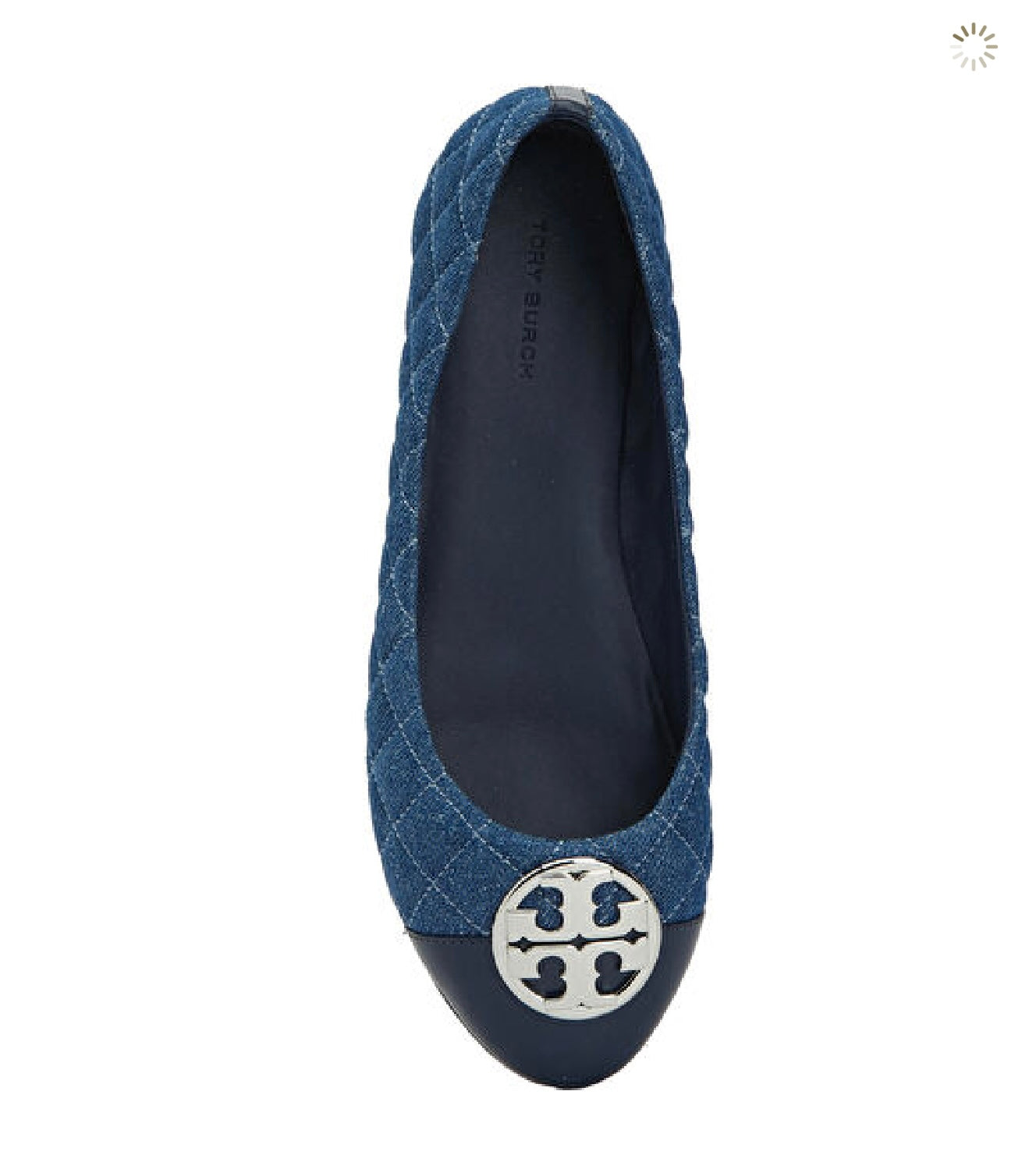 Tory Burch Quilted Ballet Flats (Navy Blue