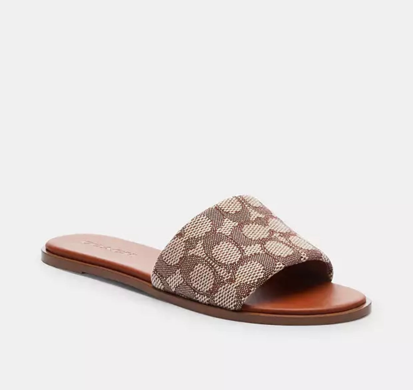 Coach Holly Sandal In Signature Textile Jacquard (Brown)