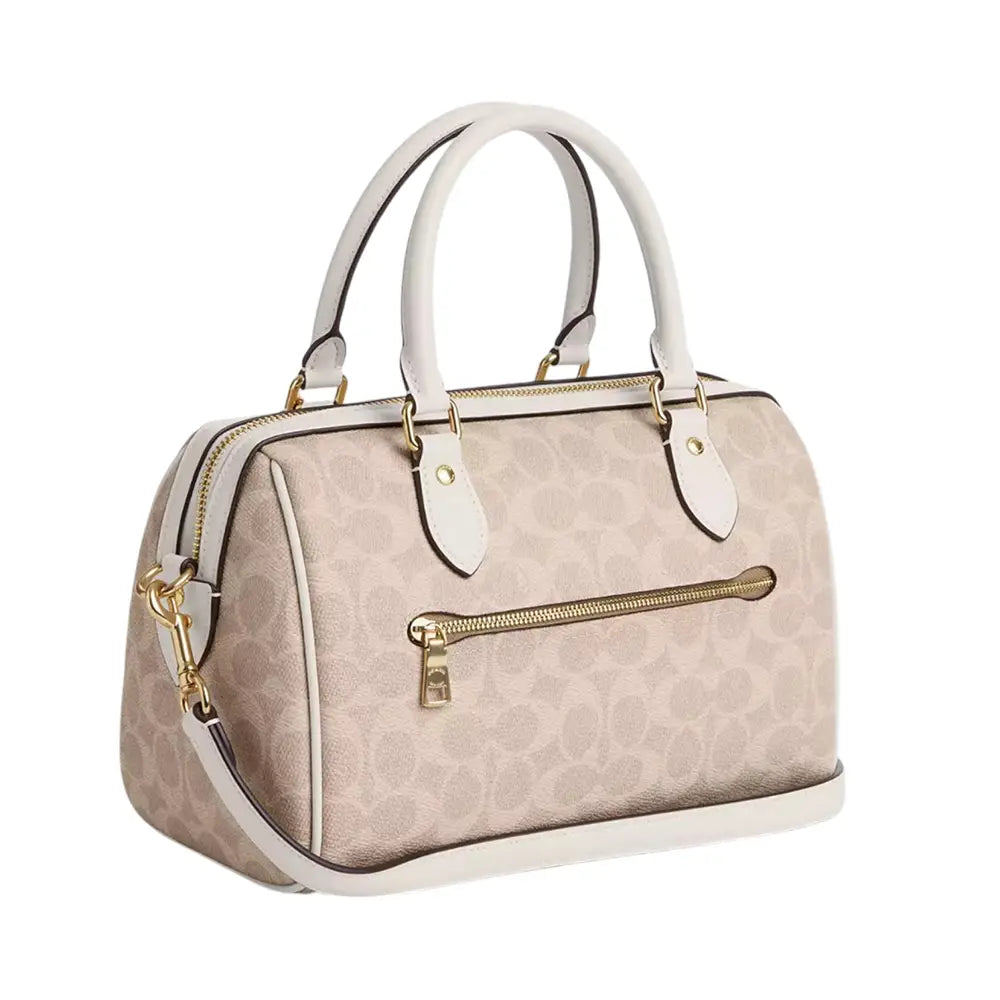 Coach Rowan Satchel Bag (Sand/Chalk)