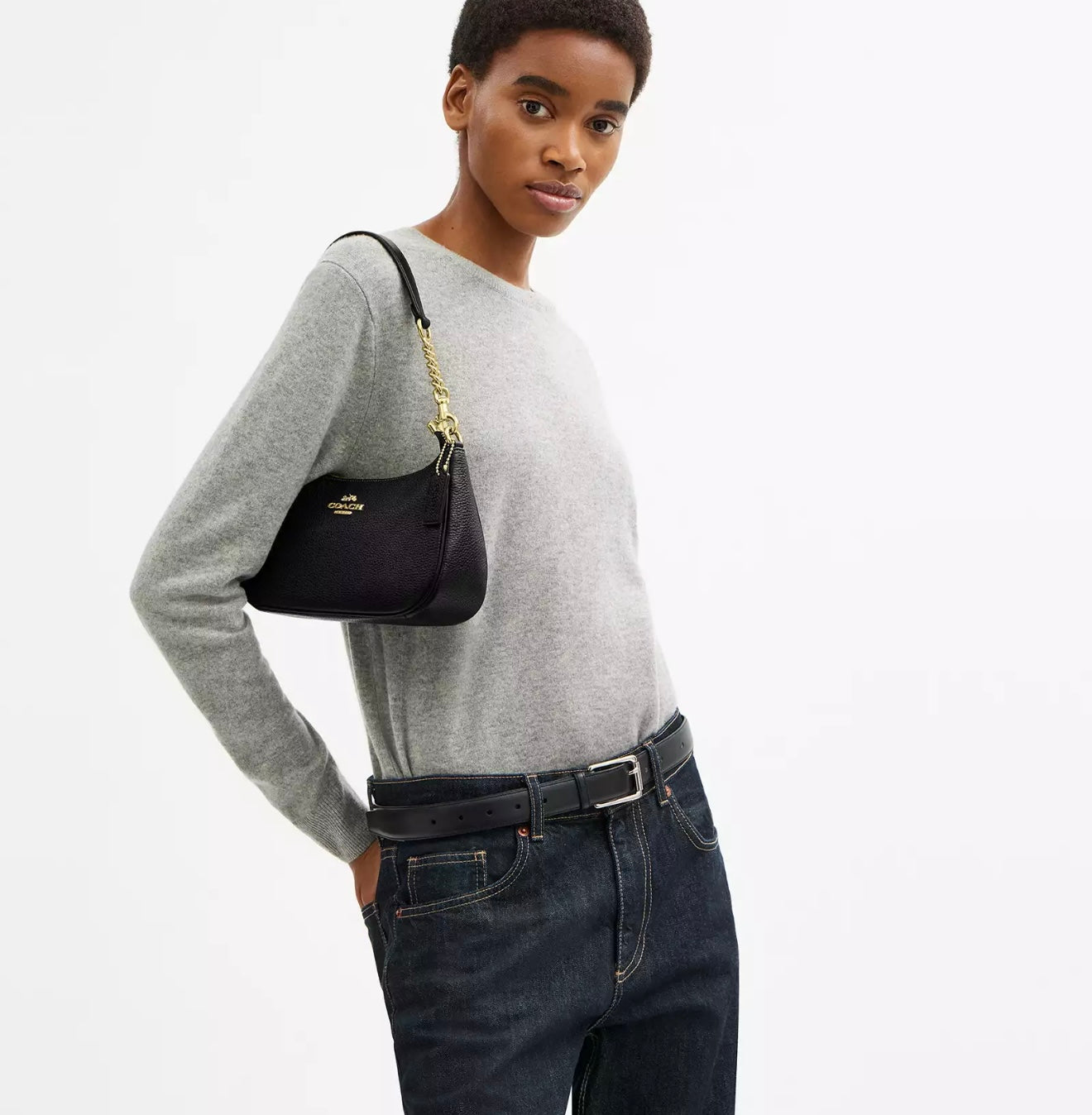 Coach Teri Shoulder Bag (Gold/Black)
