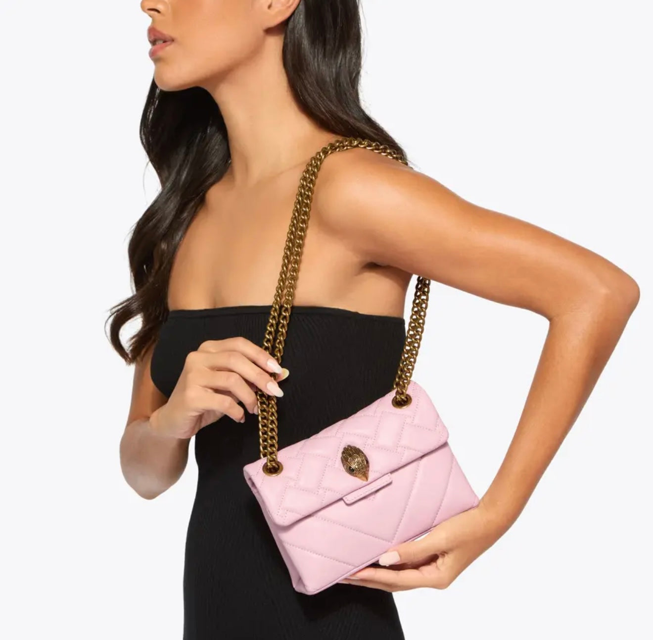 Kurt Geiger Leather Kensington Bag (Pale Pink)