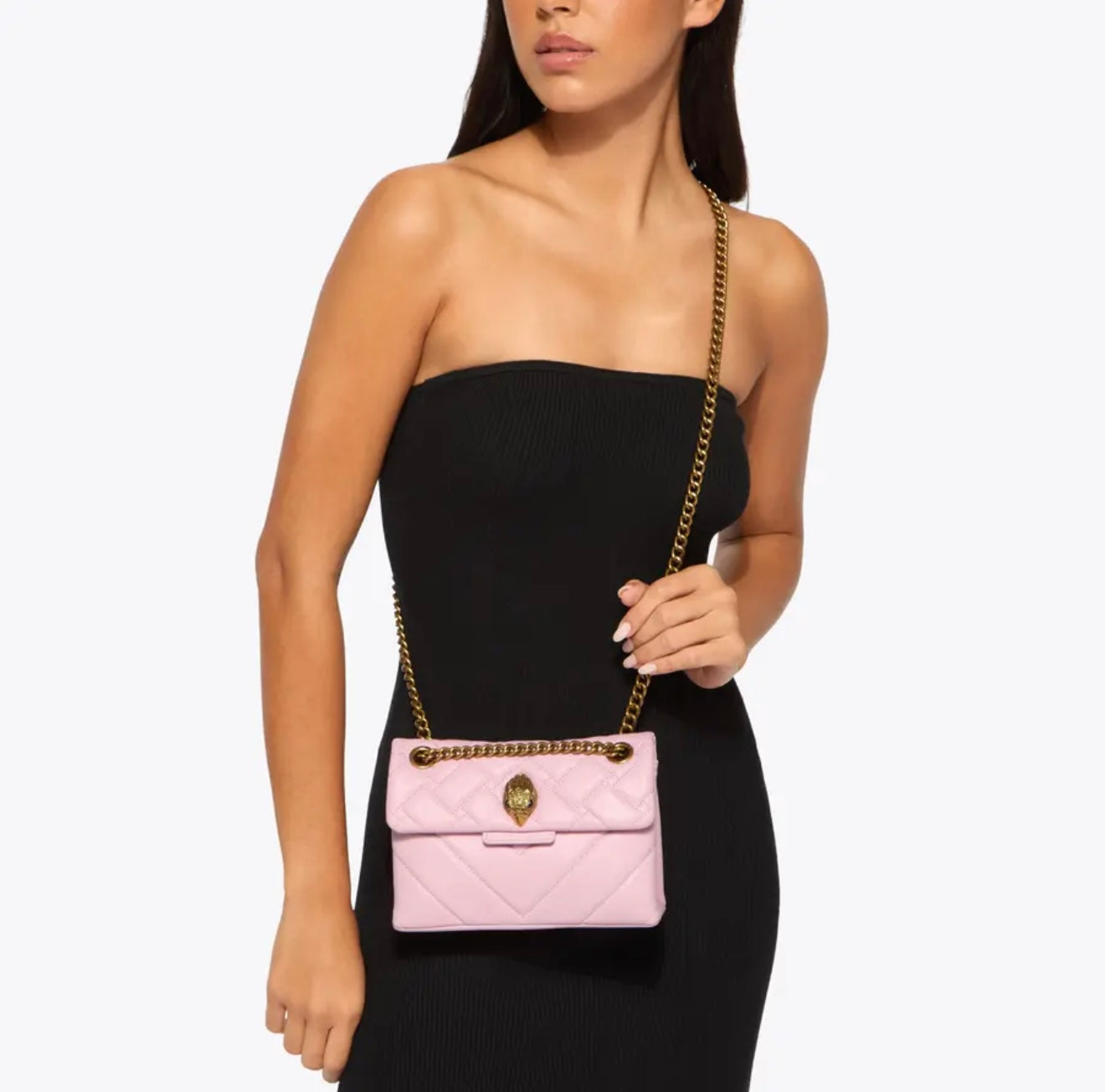 Kurt Geiger Leather Kensington Bag (Pale Pink)