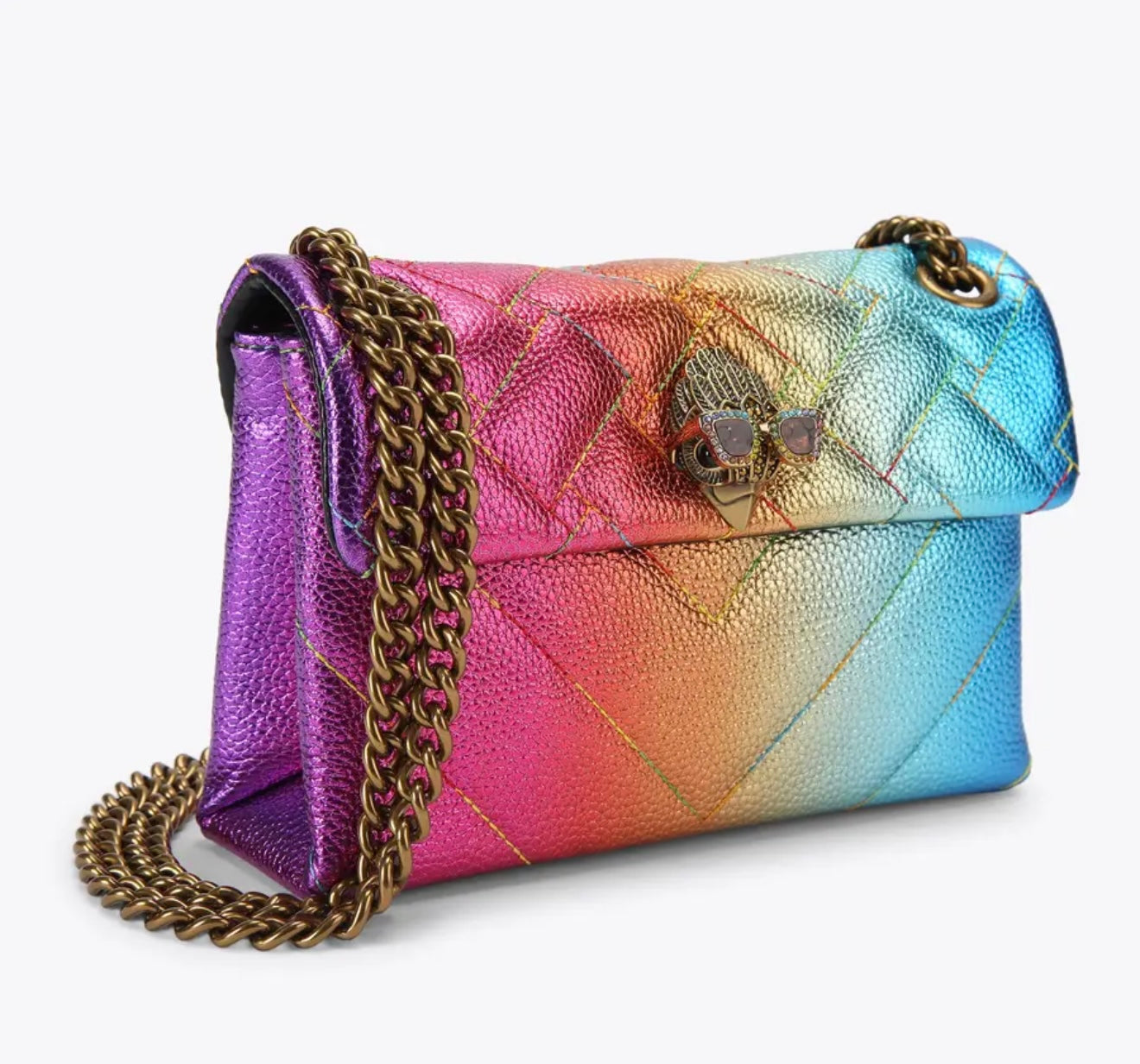 Kurt Geiger Ombre Metallic Leather Kensington Bag