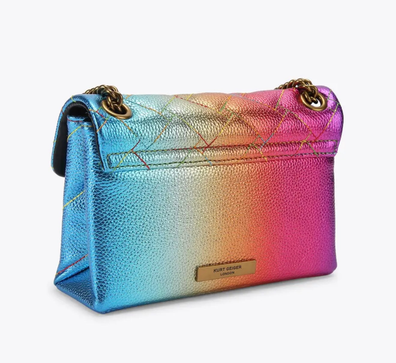 Kurt Geiger Ombre Metallic Leather Kensington Bag