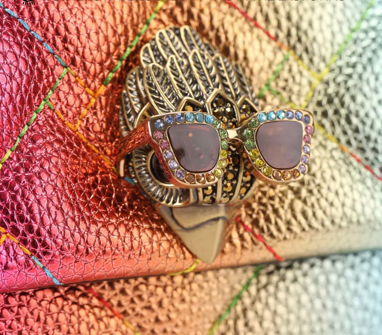 Kurt Geiger Ombre Metallic Leather Kensington Bag