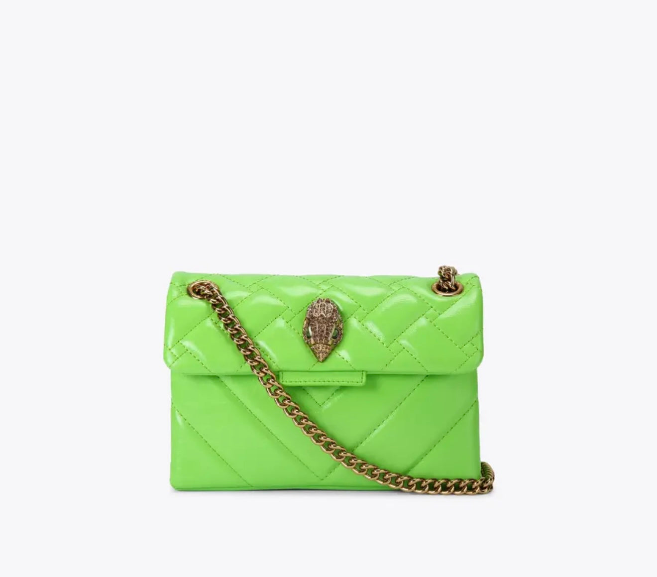 Kurt Geiger Leather Kensington Bag (Neon Green)