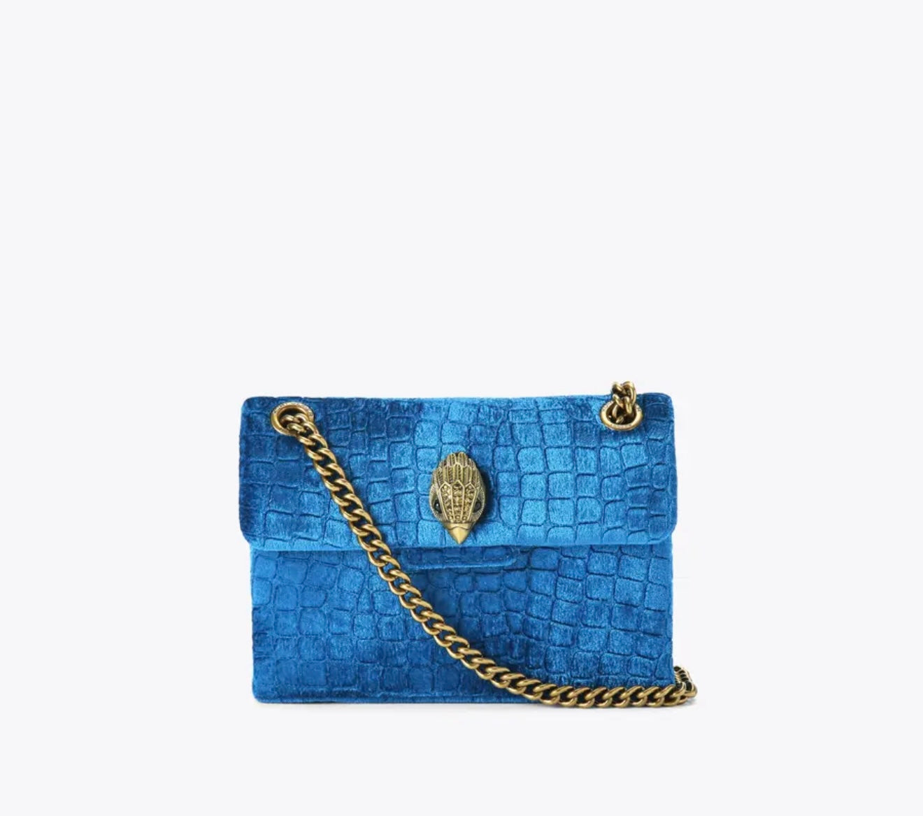 Kurt Geiger Kensington Velvet Bag (Navy Blue)
