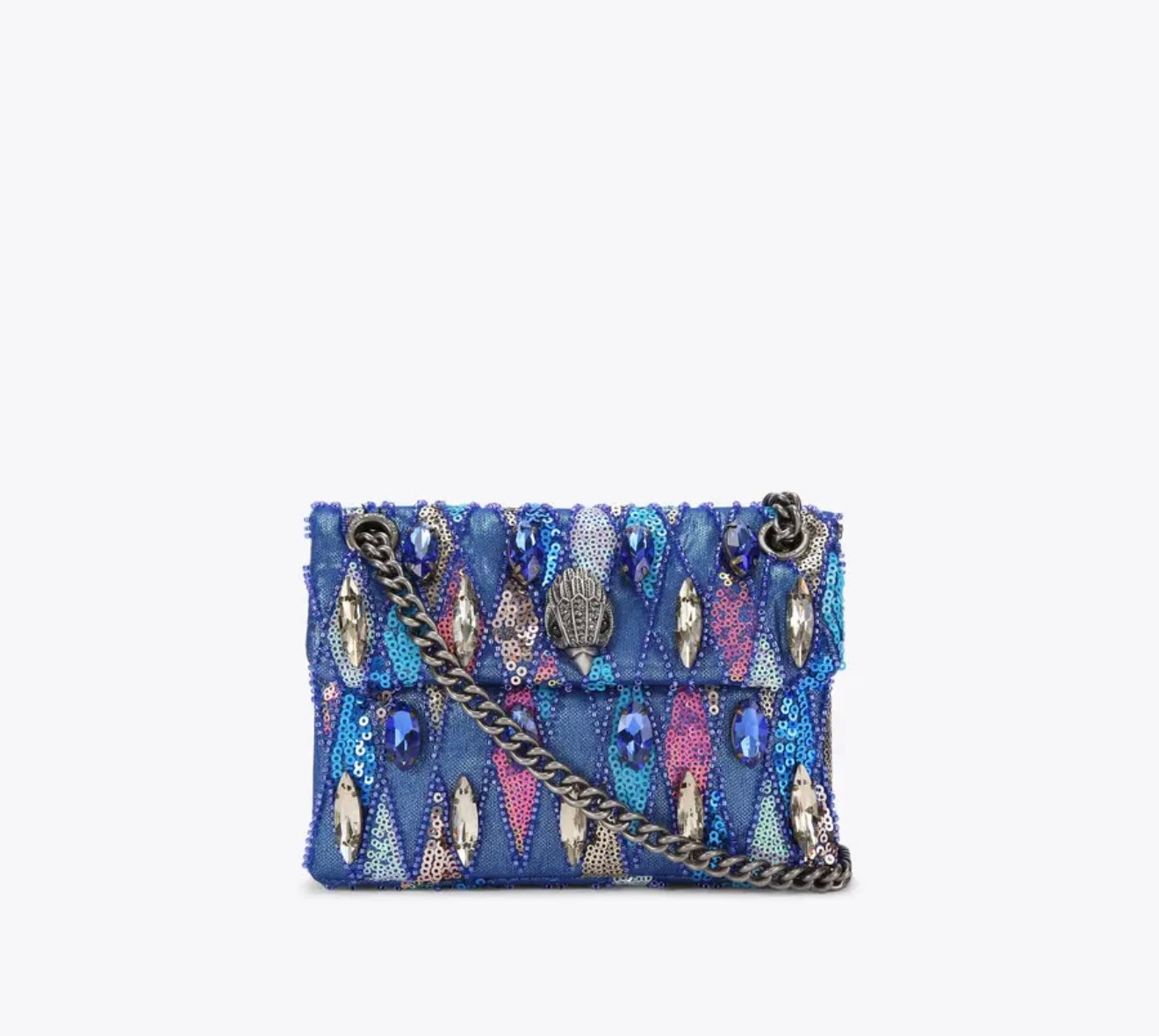 Kurt Geiger Sequins Kensington Bag (Blue Combination)