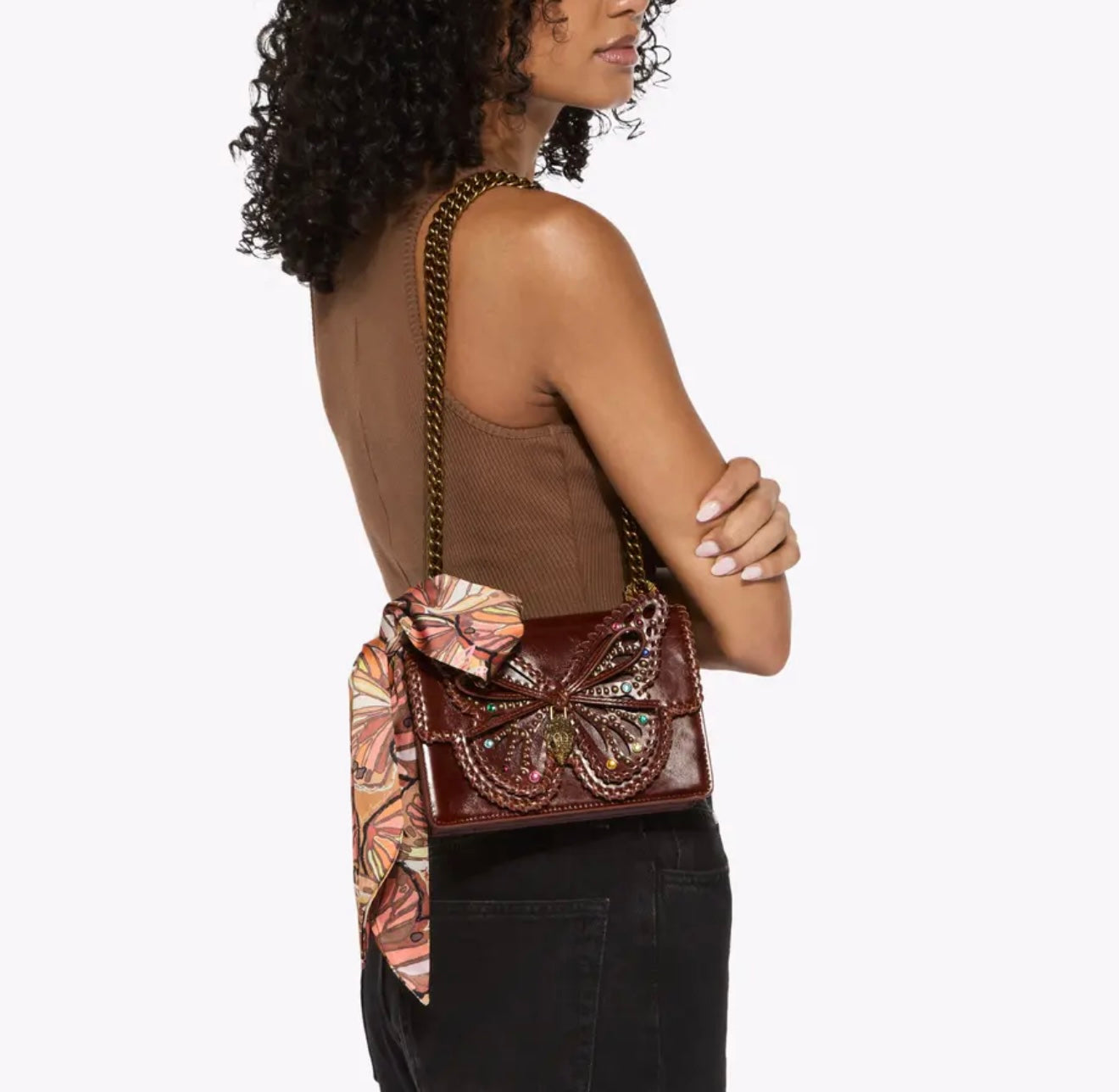 Kurt Geiger Shoreditch Butterfly Bag (Brown)