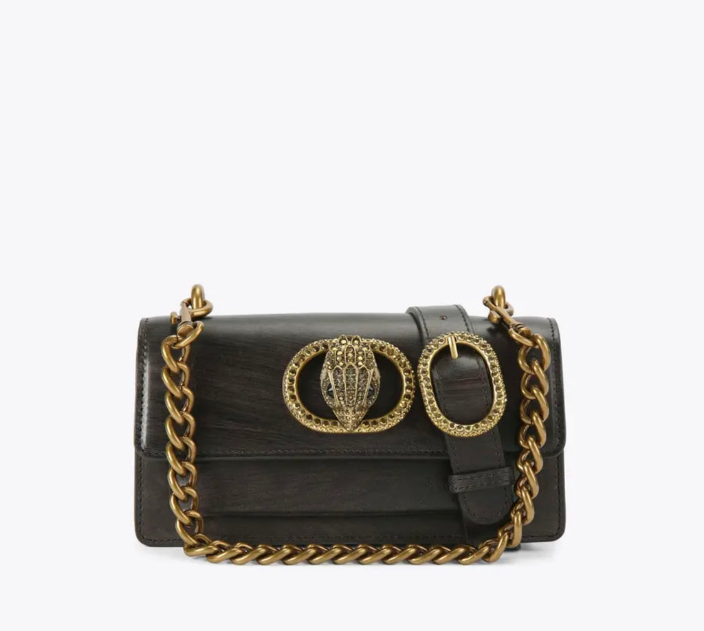 Kurt Geiger Chelsea East West Bag Clutch (Dark Brown) - Small