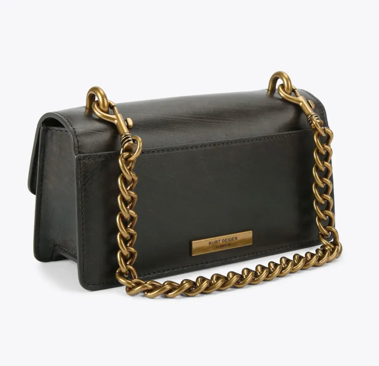 Kurt Geiger Chelsea East West Bag Clutch (Dark Brown) - Small