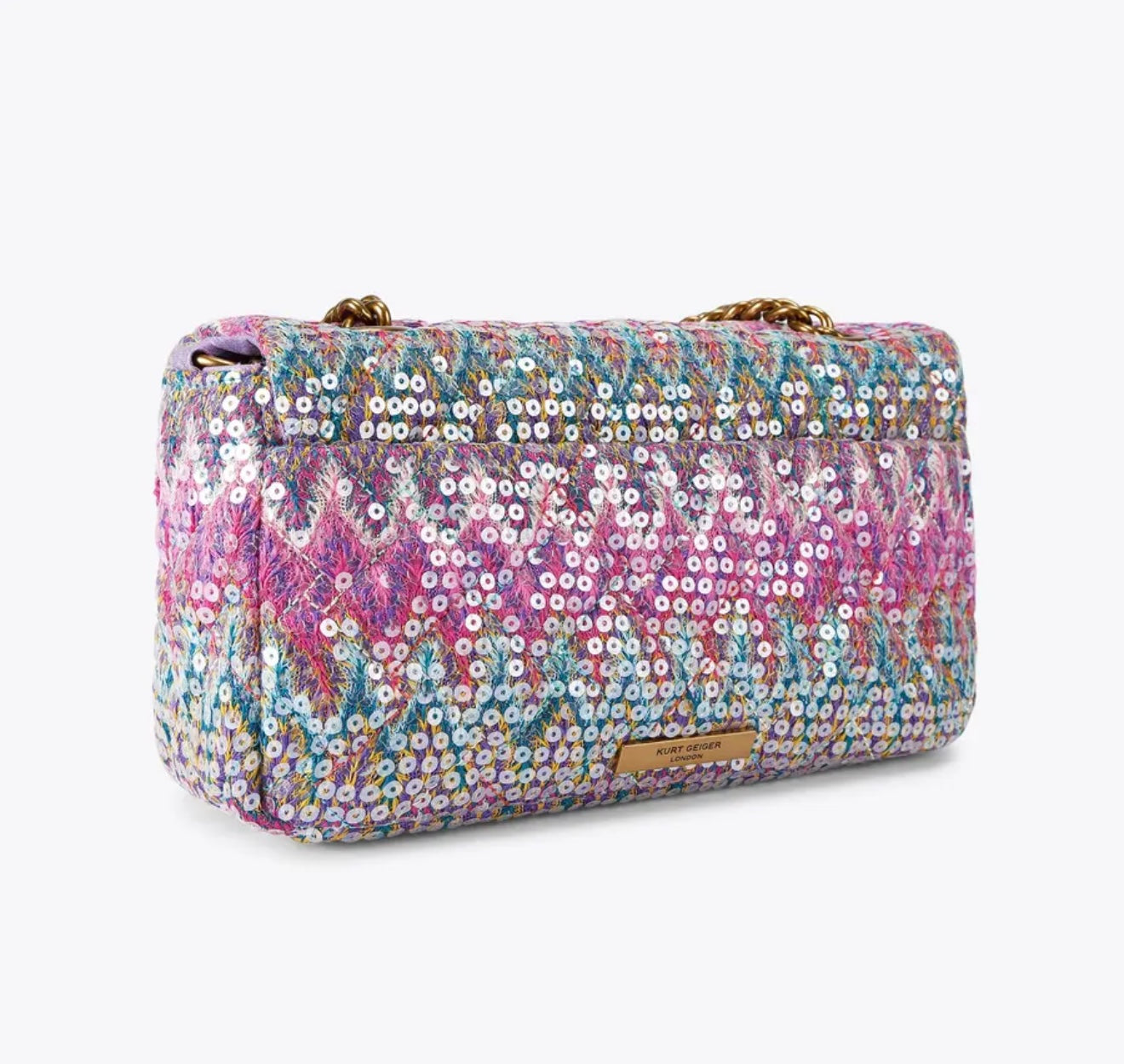 Kurt Geiger Pimlico Bag (Blue Chevron Fabric)