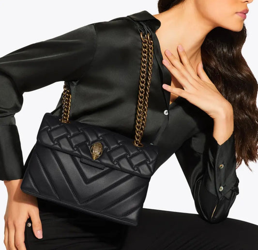 Kurt Geiger Leather Kensington Bag (Black) - Large