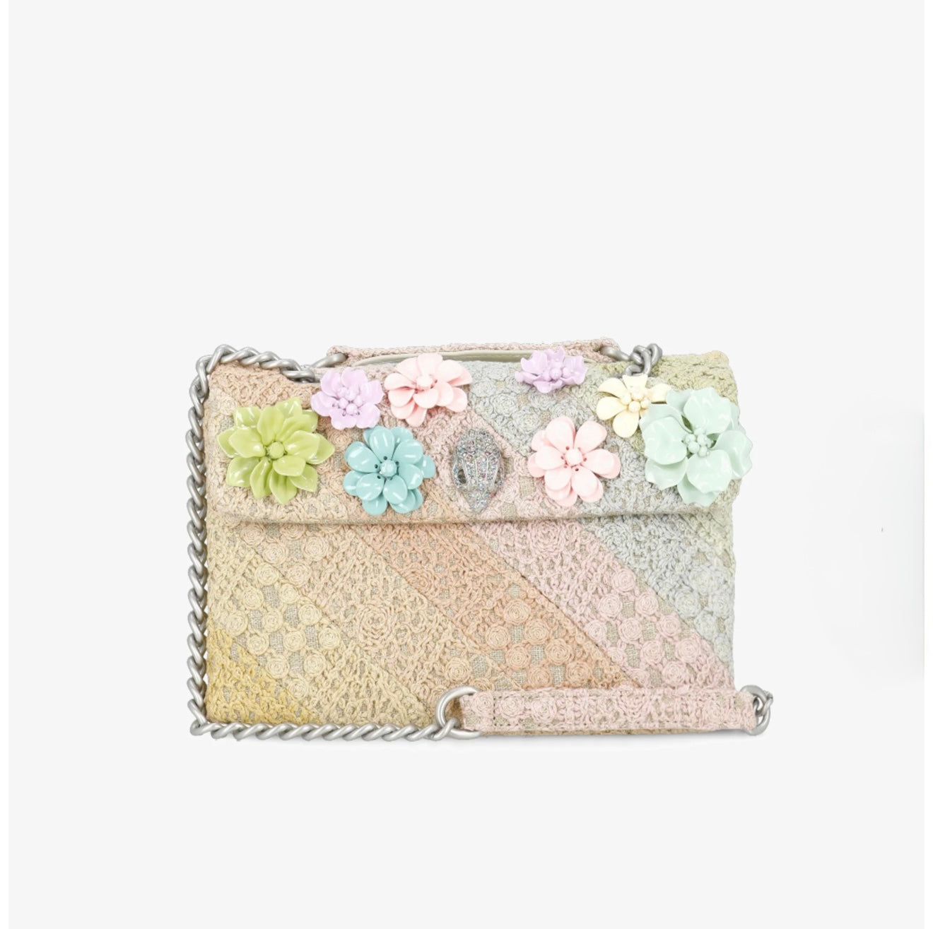 Kurt Geiger 3D Flower Bag with Crochet Detailing - Large