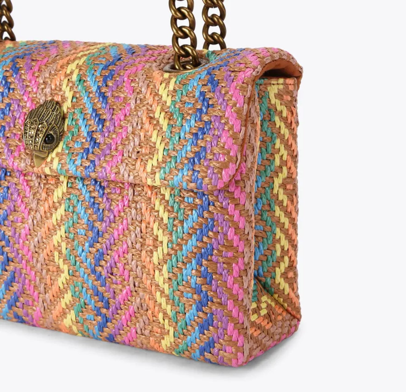 Kurt Geiger Kensington Rainbow Woven Bag - Large