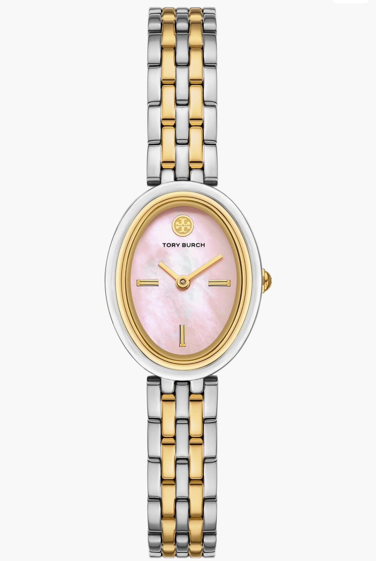 Tory Burch Oval Watch - Pink Mother Of Pearl Dial (2-tone-Pink)