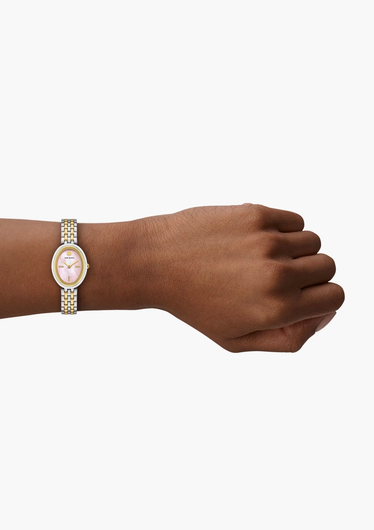 Tory Burch Oval Watch - Pink Mother Of Pearl Dial (2-tone-Pink)