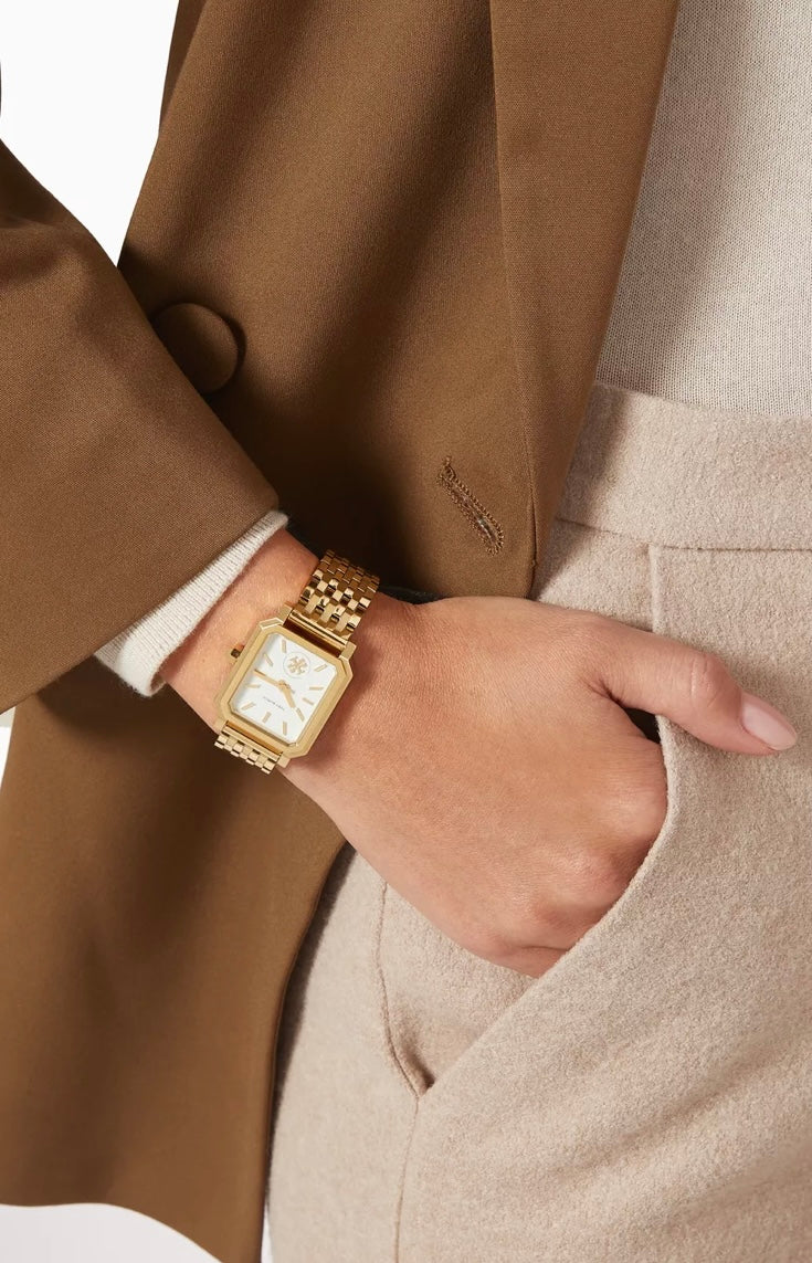 Tory Burch Robinson Quartz Sleek Watch (Gold)