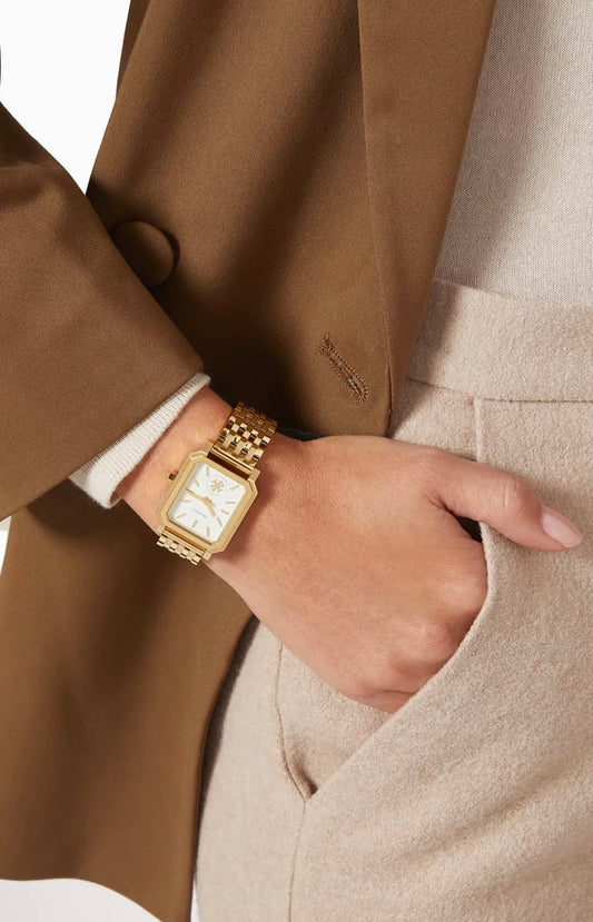 Tory Burch Robinson Quartz Sleek Watch (Gold)