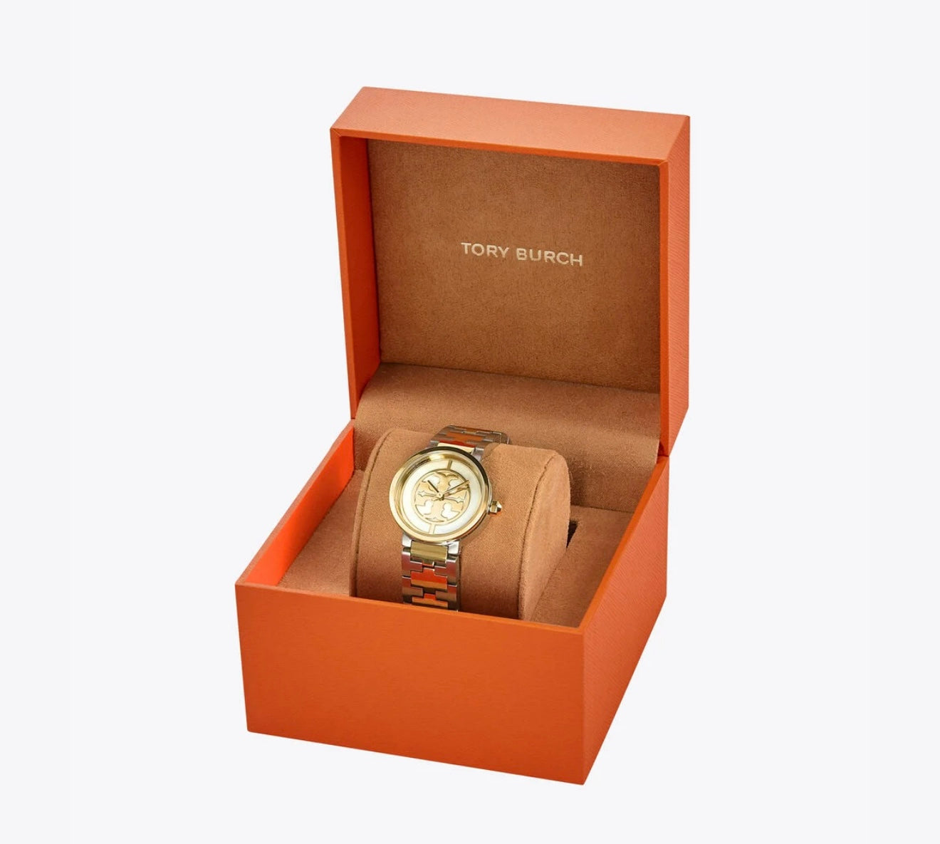 Tory Burch Reva Large Iconic Double T Logo Emblem - On Dial