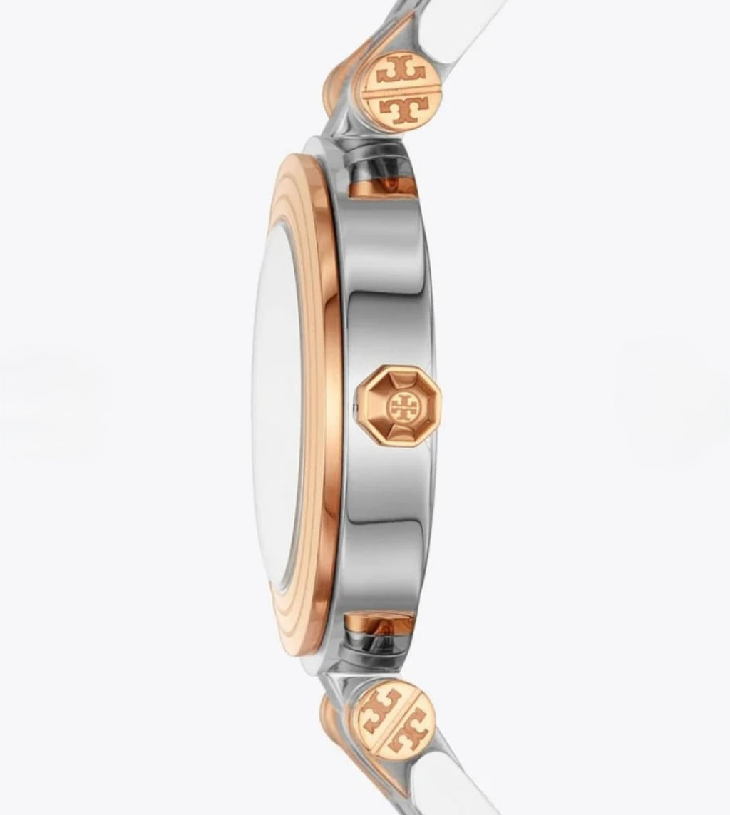 Tory Burch Classic T 2-Tone Rose Gold Bracelet Watch