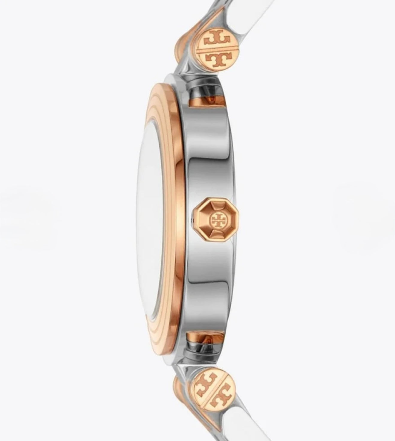 Tory Burch Classic T 2-Tone Rose Gold Bracelet Watch