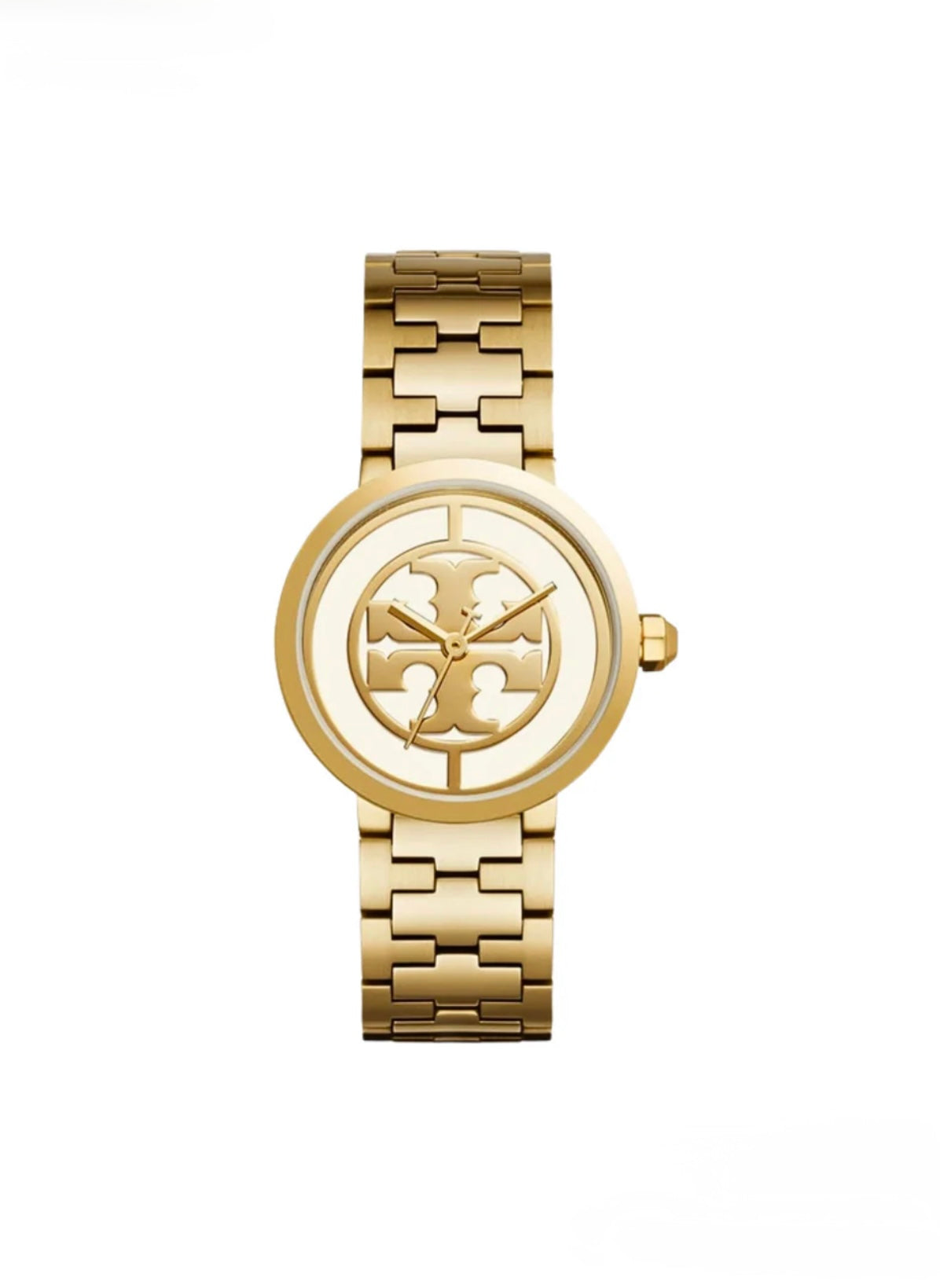 Tory Burch Reva Large Iconic Double T Logo Dial (Gold-Tone)