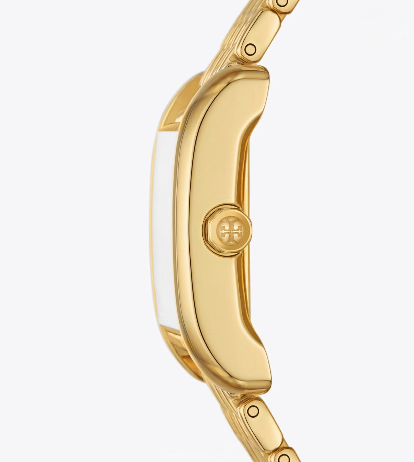 Tory Burch Eleanor Geometric Case - Clean Ivory Dial & Signature Logo (Gold-Tone)