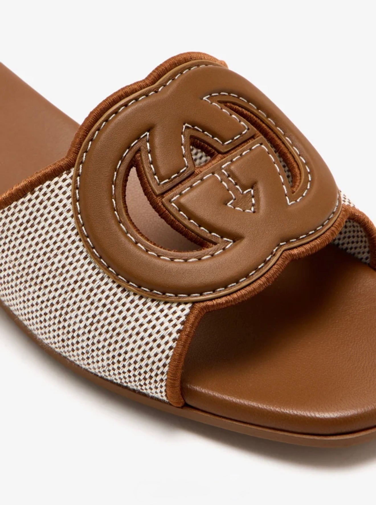 GUCCI Interlocking G Slide Sandal (Brown)