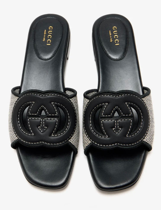 GUCCI Interlocking G Slide Sandal (Black)