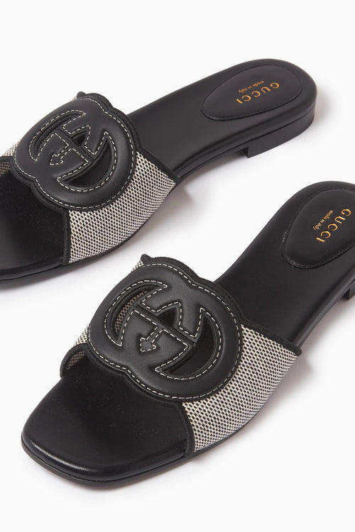 GUCCI Interlocking G Slide Sandal (Black)