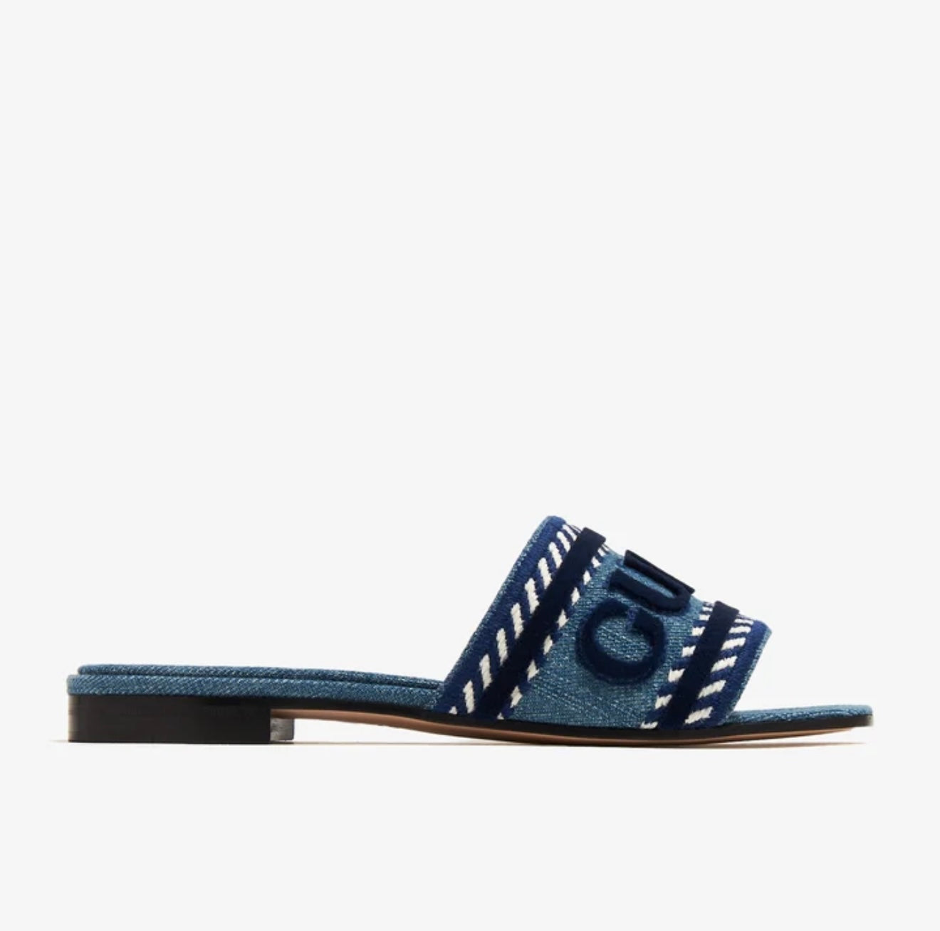 GUCCI Jane Denim Slide Sandals (Light Blue)