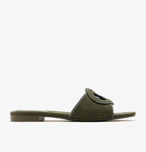 GUCCI Interlocking G Slide Sandal (Green)