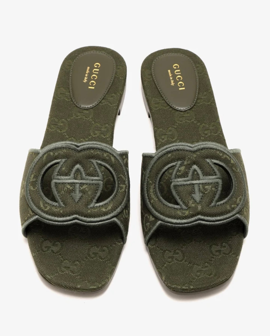 GUCCI Interlocking G Slide Sandal (Green)