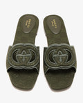 GUCCI Interlocking G Slide Sandal (Green)