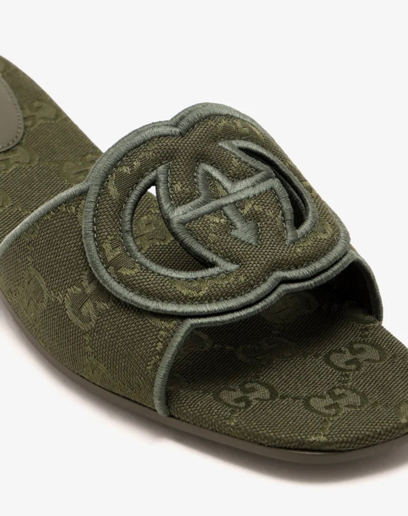 GUCCI Interlocking G Slide Sandal (Green)