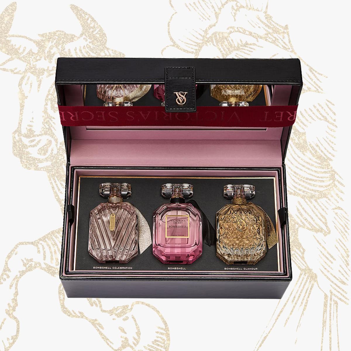 Victoria Secret Bombshell Over the top Fragrance Set, Features distinct 50 ML EDP, Bottle Nestled in a Festive Black Box