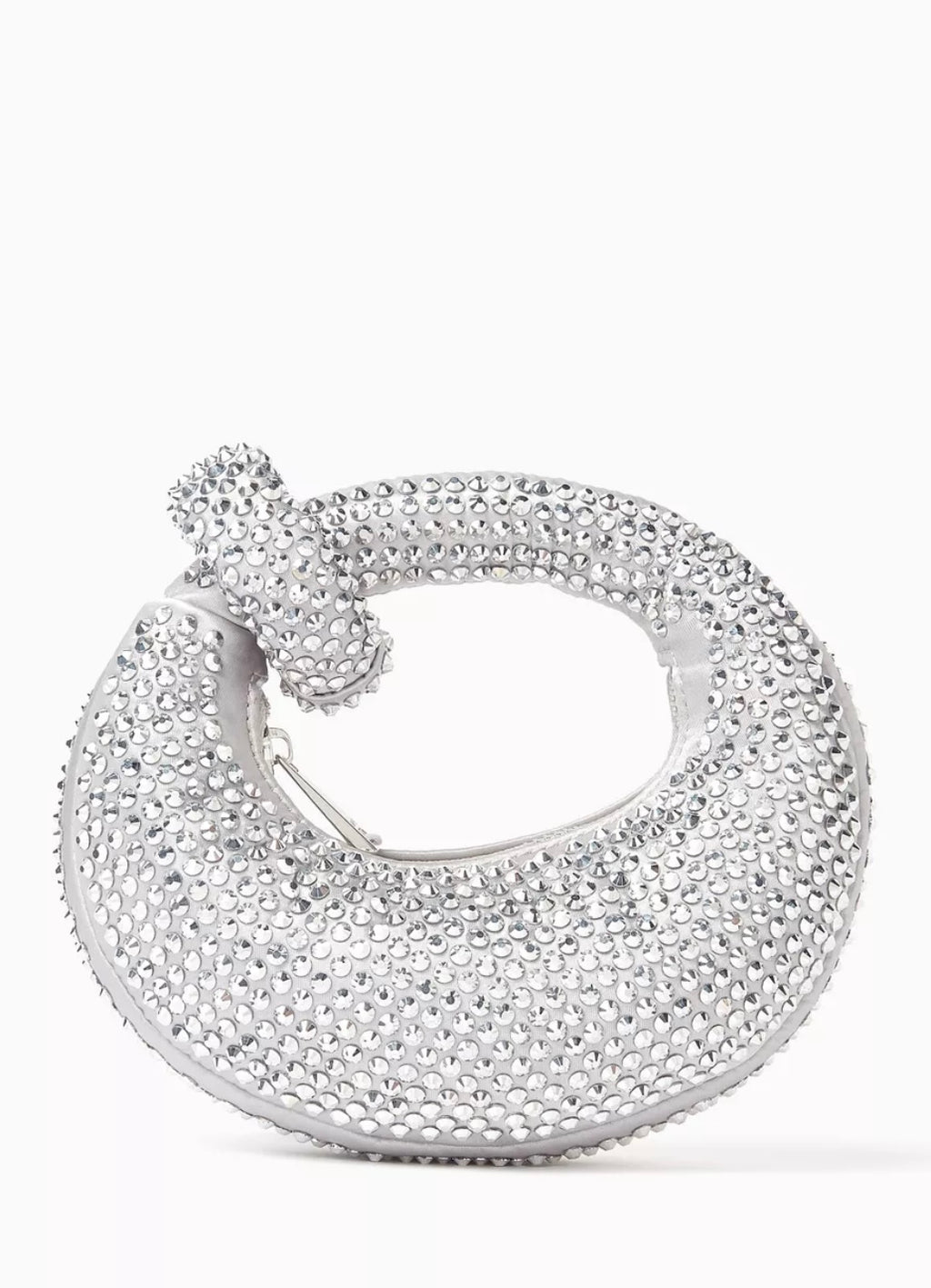 JW Pei Abacus Artificial Crystal Mini Top Handle Bag (Grey/Silver)