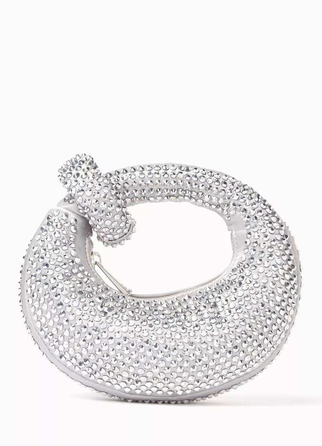 JW Pei Abacus Artificial Crystal Mini Top Handle Bag (Grey/Silver)