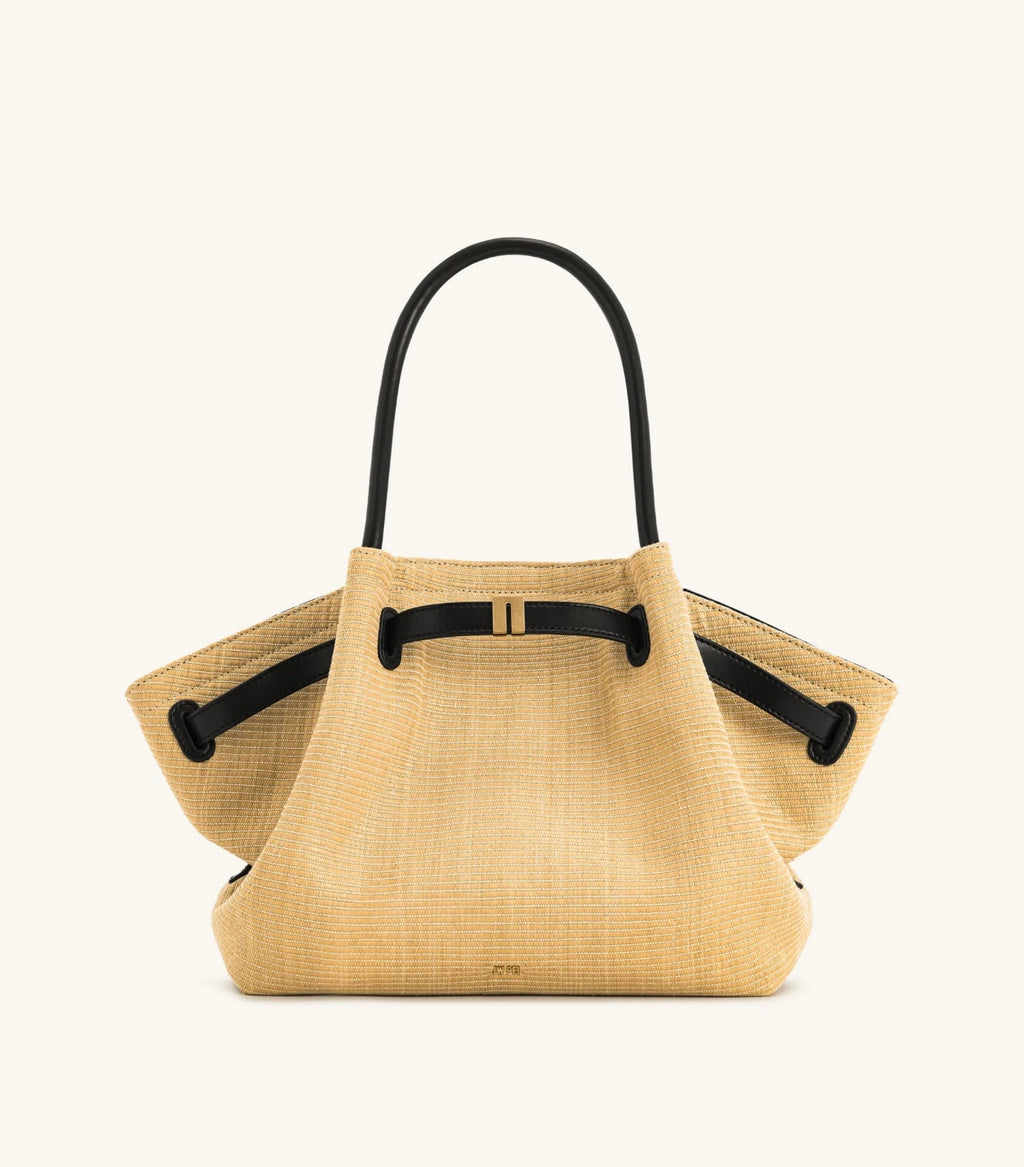 JW Pei Hana Medium Faux Straw Tote Bag (Brown Straw)