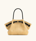 JW Pei Hana Medium Faux Straw Tote Bag (Brown Straw)