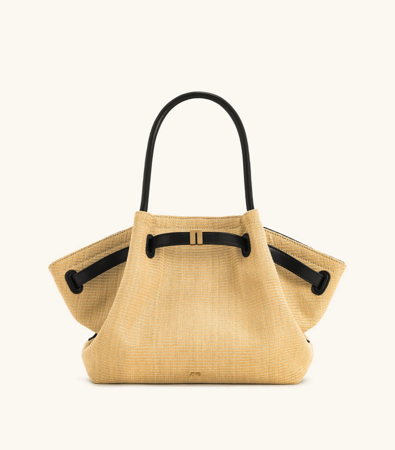 JW Pei Hana Medium Faux Straw Tote Bag (Brown Straw)