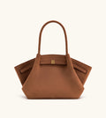 JW Pei Hana Medium Faux Suede Tote Bag (Brown)