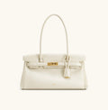 JW Pei Hana Medium Faux Suede Tote Bag (White)