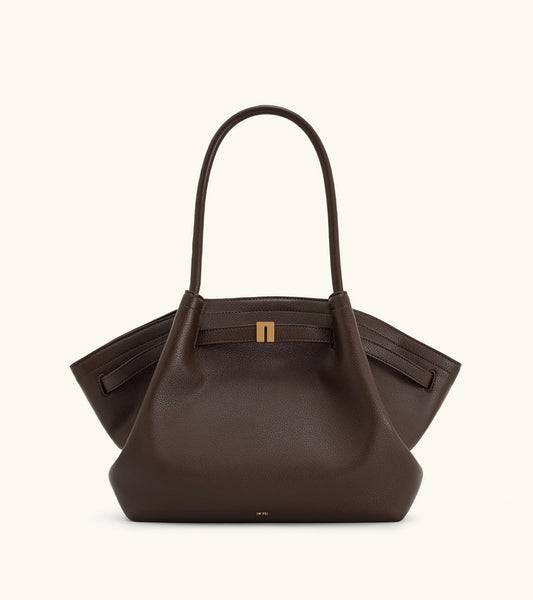 JW Pei Hana Medium Tote Bag (Dark Brown)