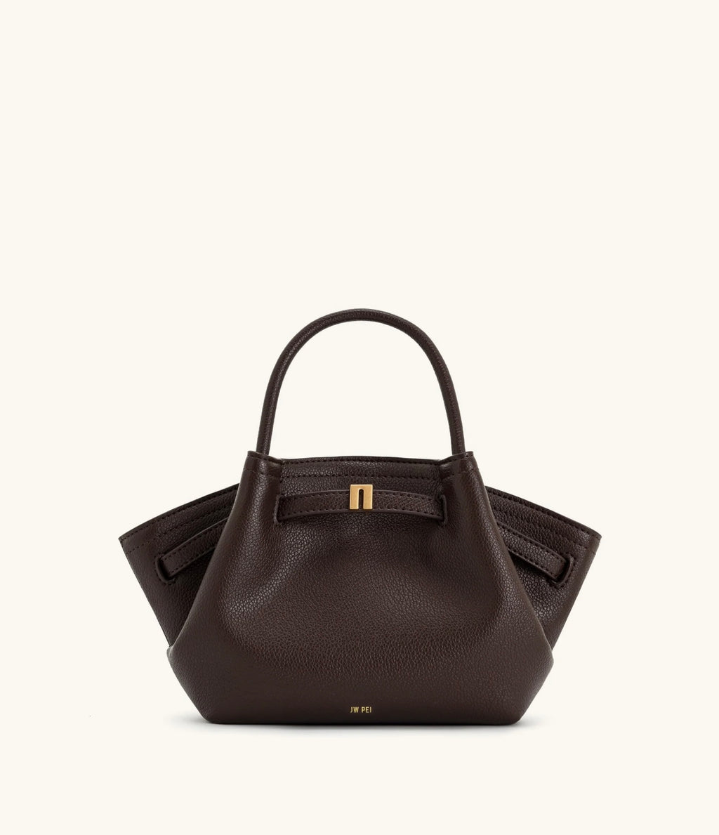 JW Pei Hana Mini Tote Bag (Dark Brown)