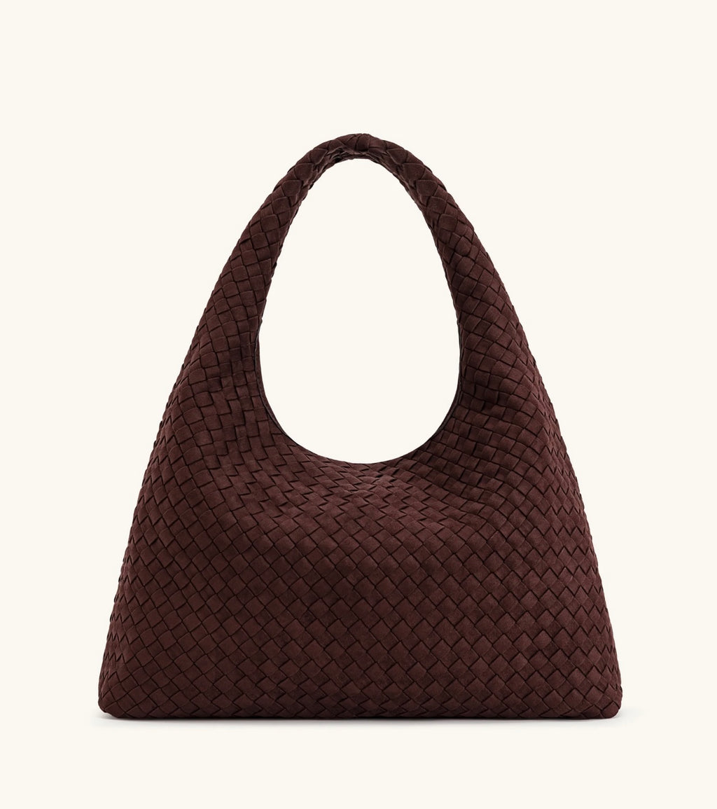 JW Pei Laura Woven Shoulder Bag (Deep Burgundy)