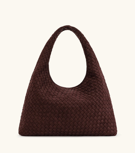 JW Pei Laura Woven Shoulder Bag (Deep Burgundy)